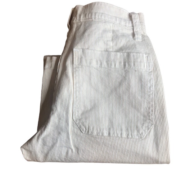 J. Crew Denim - J. Crew TALL Slim Wide Leg Jeans in Khaki Stripe - Size 25 - Originally $129